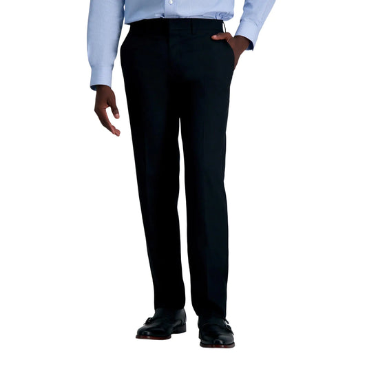 Louis Raphael Mens Premium Stretch Straight Fit Dress Pants Black