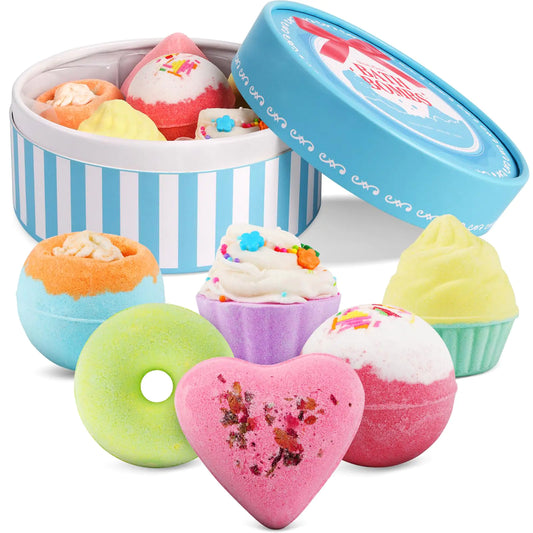 BlissfulOasis Bath Bombs Scented Shower Bombs Natural Ingredients Bath Bomb Set 6 Pack Womens Day Christmas Mothers Day Birthday Good Option for Kids Women Mom