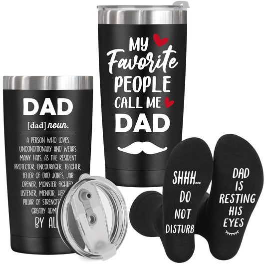 Dad Gifts from Daughter SonKidsBirthday Gifts for DadDad Gifts for Fathers DayValentine Day Gifts for Him MenBest Dad Ever GiftsFunny Socks 20oz Tumbler Gifts for Dad New Dad Step Dad Bonus Dad