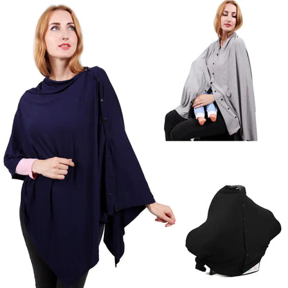Button Nursing Scarf, Multi-Function Baby Care Cover